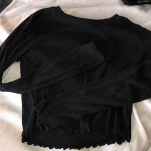 Crop long sleeve tee